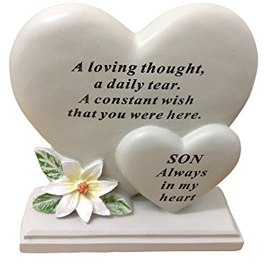 David Fischhoff Son Double Heart Plaque, Cream