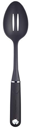 MasterClass Slotted Spoon with Soft Grip Handle, Non Stick Safe Nylon, 34 cm