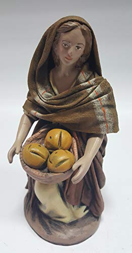 Arte Pesebre Krippe Krippenpastora kniend mit Brotkorb für 17cm Figuren