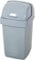 Addis 518460 Eco 100% Recycled Plastic Bathroom Kitchen Waste Roll Top Bin, 10 Litre, Light Grey