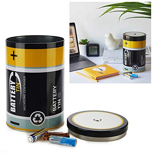CKB LTD Batterie-Abfall-Recycling-Abfallbehälter klein, für gebrauchte Batterien neuartiges Design zum Recycling und zur Unterstützung der Umwelt ideal für Zuhause Büroschreibtische oder Ladenzähler