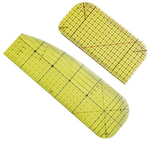 ZoneYan Bügellineal Hitzebeständig, Hot Ironing Ruler, Heißbügellineal Patch, Heißes Lineal, Hot Ironing Lineal Patchwork Schneiderhandwerk, zum Aufbügeln, Basteln, Messen, DIY, Tragbar, Zubehör