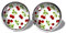 Kleine Kirschen Ohrstecker ABOUKI Damen Mädchen Kind Kinder Edelstahl Ohrschmuck Motiv Kirsche Cherry Rockabilly handgefertigte Ohrringe silber-farben