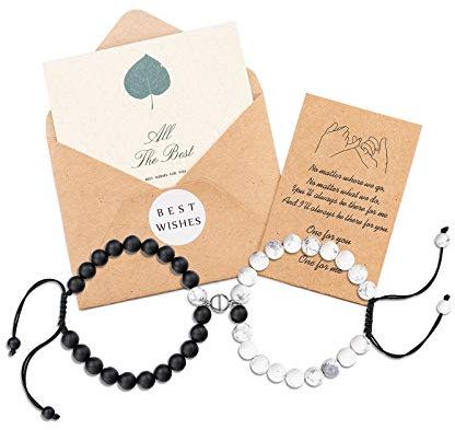 Wilacia Jahrestag Geschenk für Ihn Valentinstag für Ihn Sie Armband Pärchen Armband Couple Bracelet Romantische Geschenke zum Valentinstag für Sie und Ihn Paar Frauen Männer