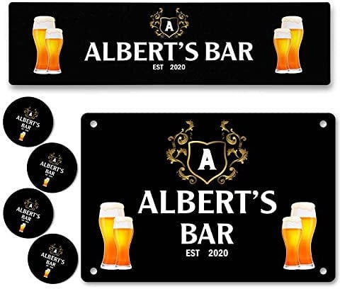 Daily Gifts Bar Decor Set - Bar Accessories - Bar Sign Set - Aluminium - 83cm x 22cm