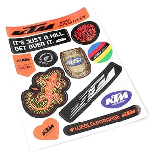 KTM Sticker Bogen - Special Edition - Aufkleber mit 12 unterschiedlichen Motiven, Diverse Logos und Grafiken