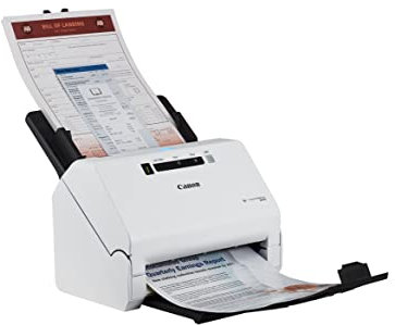 Canon Scanner R40 imageFORMULA Scanner de Documents (Recto Verso, 600 DPI, scanning Couleur, Logiciel Canon CaptureOnTouch, Twain Driver, Logiciel Readiris PDF, Logiciel Cardiris Business Card) Blanc