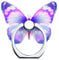 Kinizuxi Mobile Phone Ring Holder Stand, Cute Butterfly Cell Phone Ring Hand Grip Holder 360° Rotation Finger Kickstand with Knob Loop for iPhone, All Android Smartphone,Tablet (Purple)