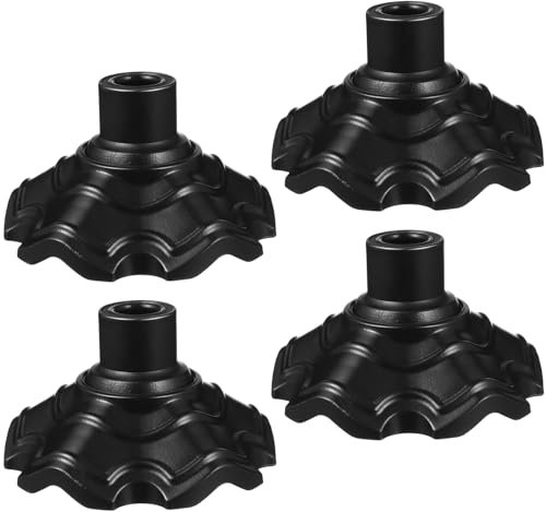 Gatuida 4 Stück Stuhlbein-Bodenschoner Outdoor-Stühle Camping-Zubehör Stuhlbeinkappen Stuhl-Möbelgleiter Für Stuhlbeine Stuhlbeinbezüge aus Kunststoff in Schwarz, rund, 7,5 x 7,5 x 4 cm