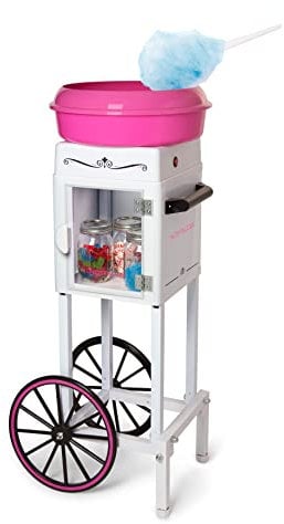 Nostalgia NCCCRT2PKWH Professional Cotton Caram Cart, White