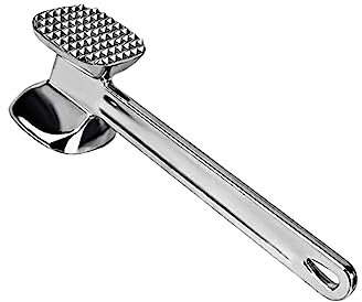 PNJB, Heavy Duty Metal Meat Tenderiser Hammer - All Flatten Poultry Fillets Tenderise, Hanging Loop, Double Headed Mallet, Long Handle (1PCS)