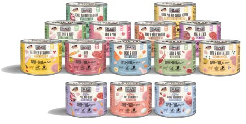 Mac's Cat 6 x 200g Mixpaket | Garantierter 6-Sorten-Mix | Getreidefreies Premium-Nassfutter für Katzen | Ideale Kombination aus hochwertigen Zutaten
