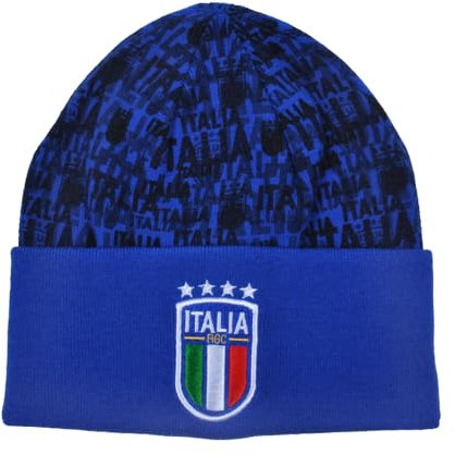 FIGC Unisex 253045 Beanie-Mütze, blau, One Size