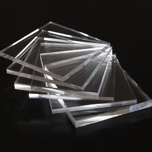 AtHaus® - Découpe laser en verre acrylique - Bord poli lisse et brillant - 2-10 mm - Plaque transparente et claire comme du verre - Taille au choix - Découpe laser(6 mm, 900 x 500 mm)