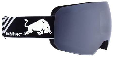 Red Bull Spect Eyewear Herren CHUTE-02 Ski Goggle, Black/Smoke with Silver Mirror, L