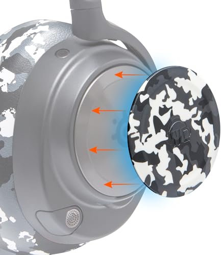 WC-Seitenlautsprecherplatten für Arctis Nova Headsets, hergestellt von Wicked Cushions | Passend für Arctis Nova Pro Wireless/Pro Wired/Nova 7 / 7X / 7P | Snow Camo
