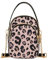 Mnsruu Sac à main en cuir avec motif léopard rose et noir pour femme, multicolore, Taille unique