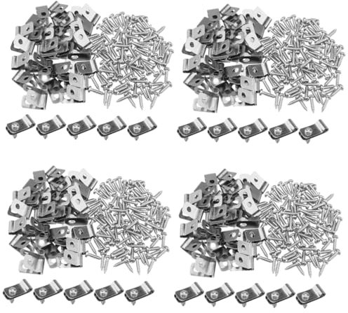 Kisangel 400sätze Aluminium Drahtzaun Clips Für Viehgehege Langlebige Befestigungsklammern Mit Schrauben Für Landwirtschaftliche Anwendungen Und Einfache Montage