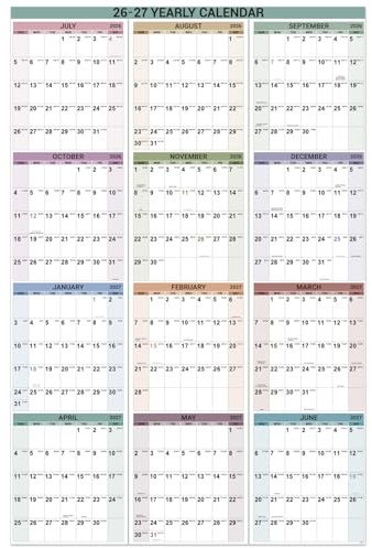 2027 Yearly Wall Calendar - Jan. 2027 - Dec.2027, 34.4 x 22.8 (Open)