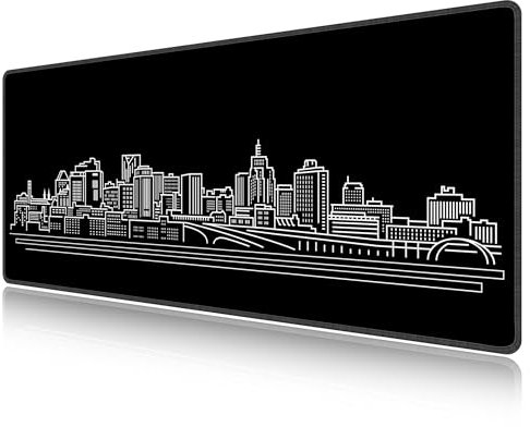 LL-COEUR Noir Grand Tapis de Souris de Jeu 1400x600x3MM Gamer Tapis de Bureau Large et Étendu XXL Speed Gaming Mousepad pour PC, Clavier et Ordinateur L