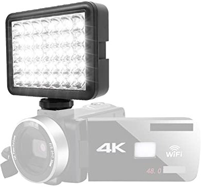 AUBEST Video Camera Camcorder Fill Light 64 LED Beads Lamp For Camera DV Vlog Livecast Photographic Studio Lighting Bulbs Hotshoe Accessories(Light)