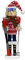 Skier Man Nussknacker – 38,1 cm handgefertigte Holzfiguren mit Ski-Board, Stöcken, Brille in Skipose für Kaminsims, Regal, Tischplatte, Weihnachtsfeiertags-Ornamente & Geschenke