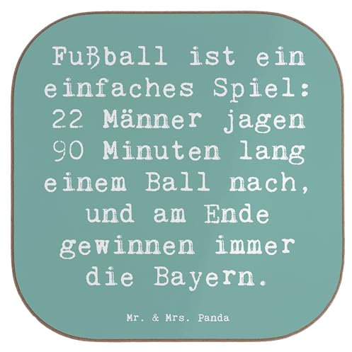 Mr. & Mrs. Panda Untersetzer Gläser Spruch Fußball Bayern - Geschenk, Generationen, Tassen Untersetzer, Glasuntersetzer, Korkuntersetzer, Geschenk
