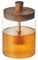Eden & Willow Clear Glass Honey Jar with Acacia Lid and Spoon, Glass Pot with Wooden Dipper for Dispensing Honey and Syrup - 440ml