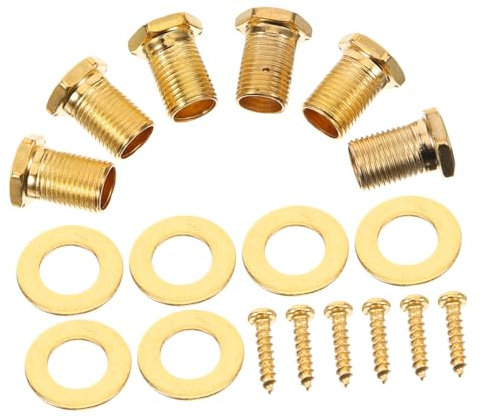 GLSTOY Guitar Tuning Peg Bushings and Washers 6 Pack for Acoustic Electric Guitars Easy Install