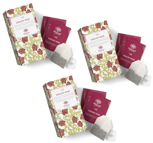 Whittard | Fragrant and delicate English Rose Black Tea | Rose Petal Flavour Black Tea - 3 x 25 Filters | Individual Black Tea Bags