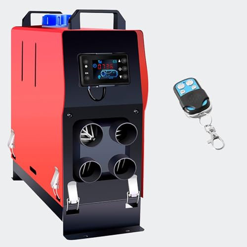 AEJBD Calentador de Aire diésel Todo en uno de 12 V/24 V y 5 kW con 4 Orificios y Monitor Digital con Control Remoto, Calentadores diésel para autocaravanas, automóviles, Camiones RV (Color: 12 V)