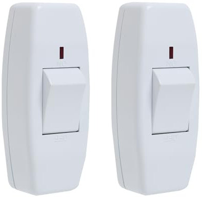 Light Switch, 2pcs White In Line Switch for Lamps Inline Light Switch Lamp Switch 250v 6A Inline Dimmer Switch for Lamp Inline Light Switch Bipolar Switch Inline Light