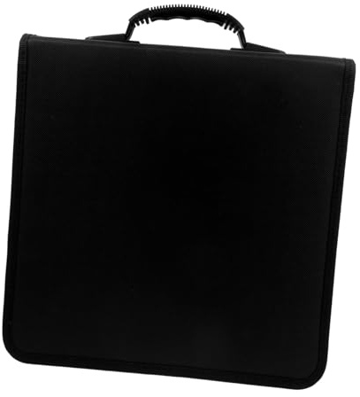 Générique Pochette Cd En Cuir Pu De 500 Disques Grand Capacité Noir Avec Poignée Étui De Rangement Pour Cd/dvd Portable Pour Voiture Et Maison