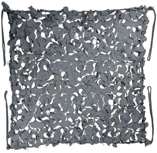 Tarnnetz, verstärkt, grau, hochwertig, Sonnenschutz & Sonnensegel, UV-Schutz, Terrasse, Pergola, Garten, Jagd, Airsoft, Deko, strapazierfähig, langlebig, 3 x 4, 3 x 5