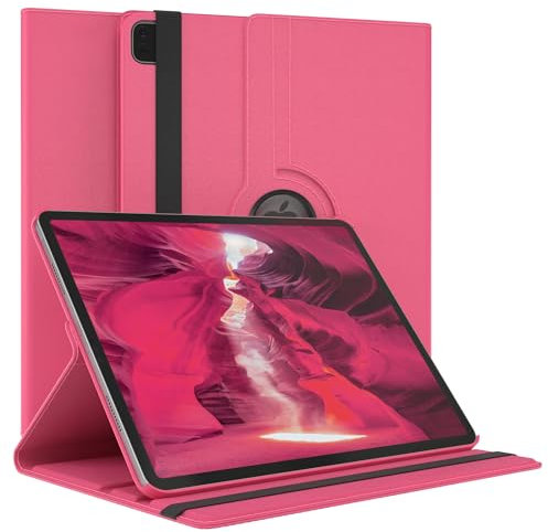 EAZY CASE - Custodia per Apple iPad Air 13 M3 (2025) tablet Cover protettiva Smart Cover Supporto rotante Astuccio pieghevole 360° girevole con funzione stand Similpelle Rosa