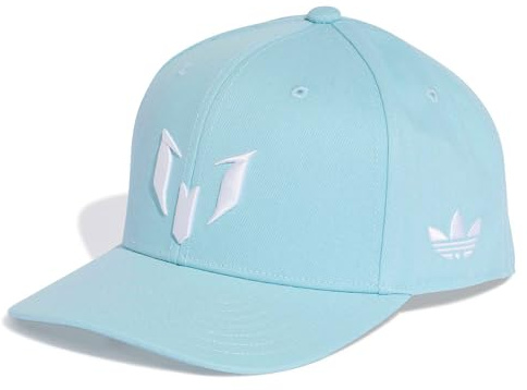 adidas Unisex Lionel Messi Snapback Cap, Icey Blue/White, XXS-XS