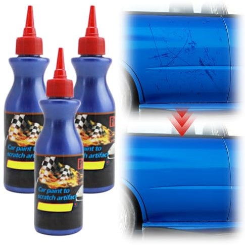 Car Scratch Remover, Autopolitur Kratzer Entfernen, Schneller Kratzerentferner für Autos, Auto Kratzerentferner Paste, Tiefen Kratzer Reparatur Creme, Entfernt Kratzer Effektiv und Schnell (3PCS)