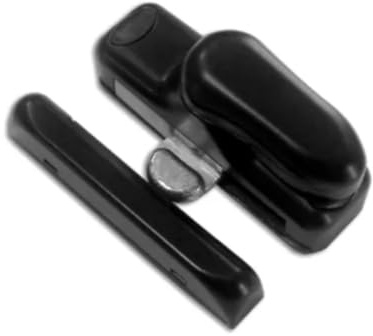Maniglia a Tavellino Modello Ribassato | 4 Colori Disponibili | Ideale per Finestre e Serramenti in PVC o Alluminio (Nero)
