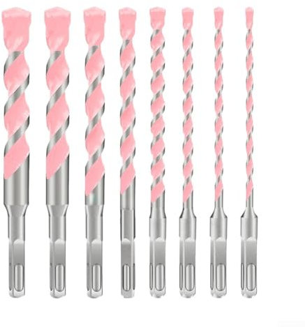 2PCS 200mm Long Hammer Drill Bits with Carbide Tip for Accurate Masonry and Concrete Drilling (20mm)