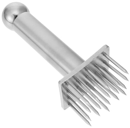 Warmhm Outil Attendrisseur de Viande Acier Inoxydable avec Aiguilles Ustensile Pratique pour Cuisine pour Poudrer Steak et des Viandes