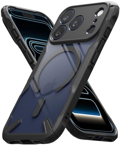 Ringke Fusion-X Magnetic für iPhone 17 Pro Hülle, [Kompatibel mit MagSafe] Stoßfest Kratzfest Vergilbungsfrei Robust Bumper mit Kameraausschnitten für Magnetisches Ladegerät/Zubehör - Black