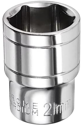 Youzzei 21mm Socket 1/2 Drive 6 Point Square Metric Socket Cr- V | Chrome Vanadium Steel 21mm Socke, 6-Point Design 1/2 Square Drive, For Auto Repair Mechanical Maintenance DIY, Durable