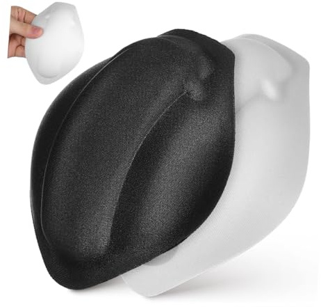 CALLARON 2Pcs Bulge Enhancing Underwear Pads for Men, Thick Sponge Briefs Cup Swim Trunks Insert, Black and White Breathable Protective Cushion for Sports and Swimming
