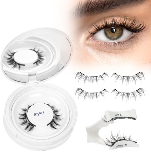 Higu clace Magnetische Wimpern, Magnet Wimpern Ohne Eyeliner,Magnetische Wimpern Natural Look, Stark Magnet Wimpern mit Applikator,Kein Kleber erforderlich Wimpern Magnetic(Style I)