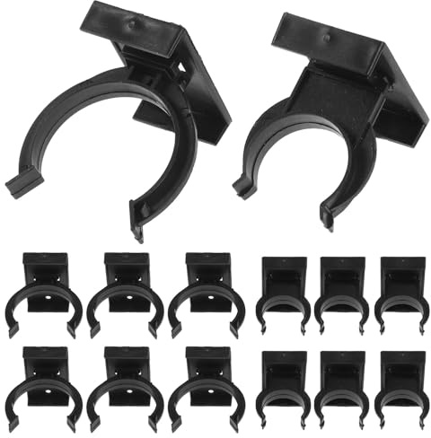 ABOOFAN 20 Clips para Zócalos de Muebles de Cocina, Plástico Negro Diseño Especial para Añadir Altura y Fácil Instalación en Armarios y Cajones