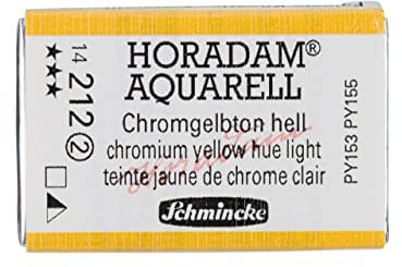 Schmincke – HORADAM® AQUARELL - feinste Künstler-Aquarellfarben, 212 Chromgelbton hell, 14 212 043, 1/1 Näpfchen