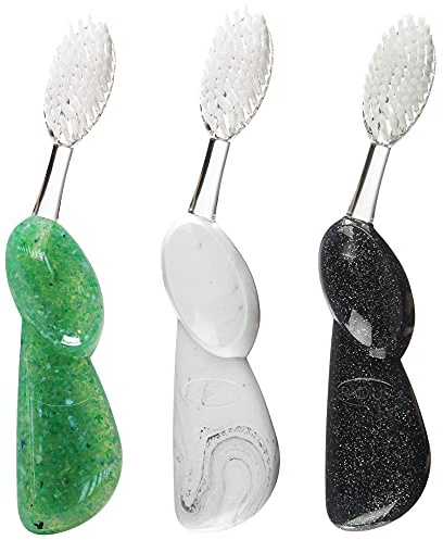 Radius Big Brush BPA-freie und ADA-akzeptierte Zahnbürste, entwickelt zur Verbesserung der Zahnfleischgesundheit und zur Reduzierung von Zahnfleischproblemen, rechte Hand, 3 Stück