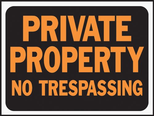 Hy-Ko Plastic Signs, 12” x 8.5”, Durable Long-Lasting Contrasting Posted Signs for Outdoor Use for Businesses, Property, Clear & Easy to Read Informational Display