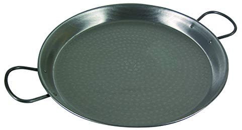 Genérico Paellera, Metal, Plateado, 40 cm