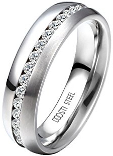 DOOSTI Partnerring/Trauring Chirurgischer Edelstahl 316L - inkl. Gratis Gravur